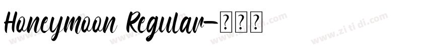 Honeymoon Regular字体转换 Honeymoon Regular字体转换